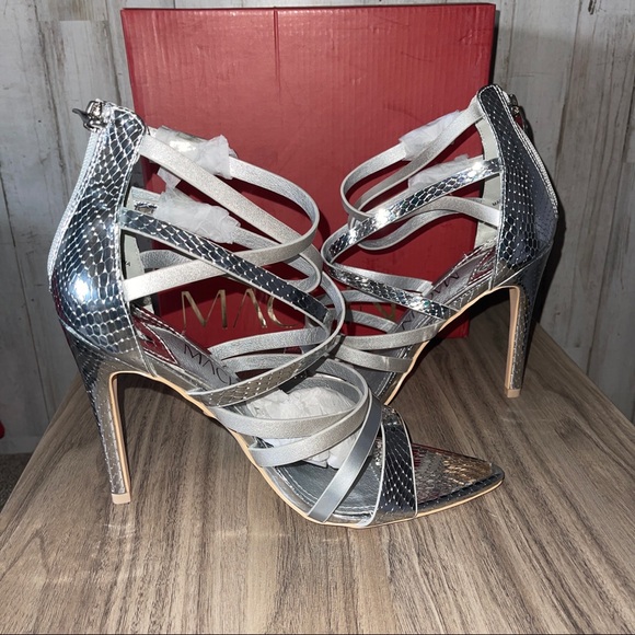 MACKIN Women's Open Toe Gladiator Sandals Stiletto Heel Ankle Strap Dress Sandal - Picture 6 of 12